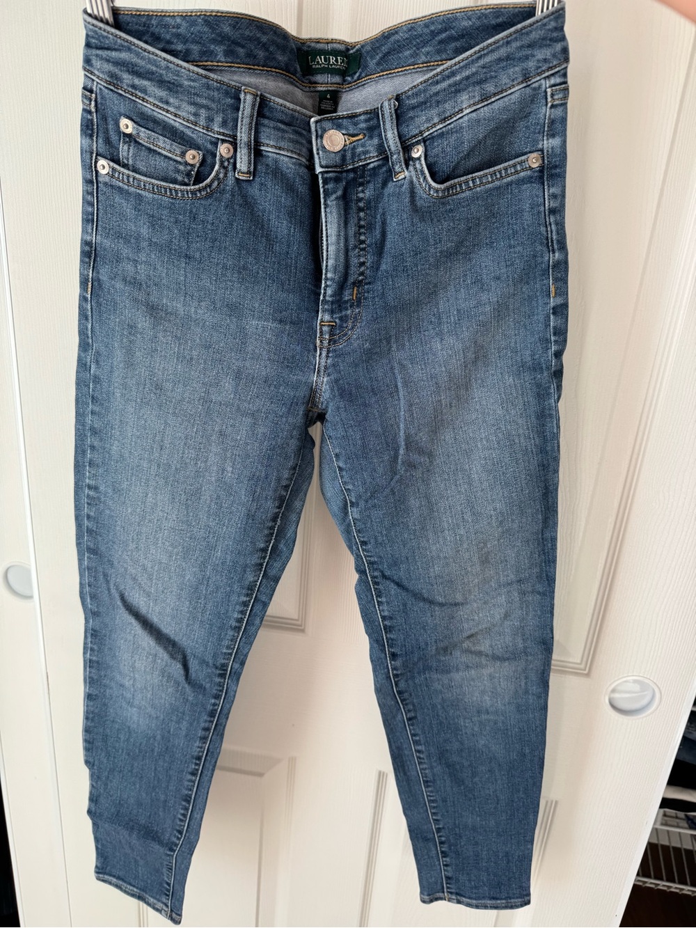 Ralph Lauren Women's Skinny Jeans in Blue Wash